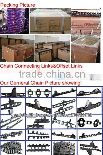 Pitch 160mm conveyor chain-with big roller-cotter pin locked on every link-P160F2