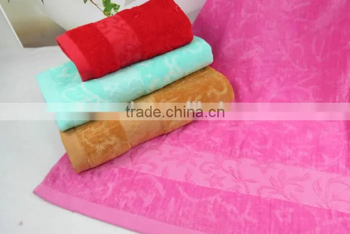 cotton bath towel good quality jacquard velvet