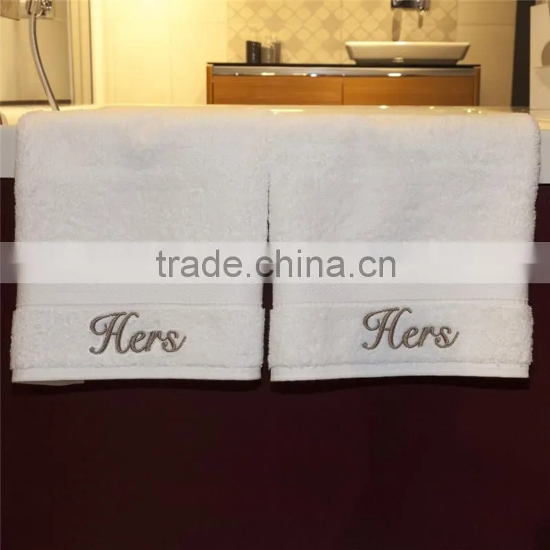 hers and hers towels wholesale his and hers towel 100% cotton Gift Set