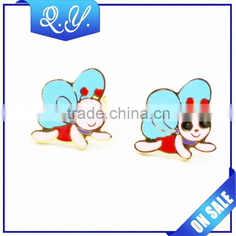 Hot wholesale ear piercing jewelry double pearl earrings ear studs