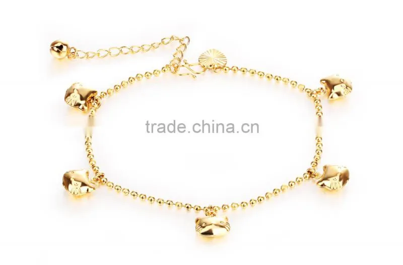 new product 2015 fashion hello kitty jewelry for women ,hello kitty anklet for girls