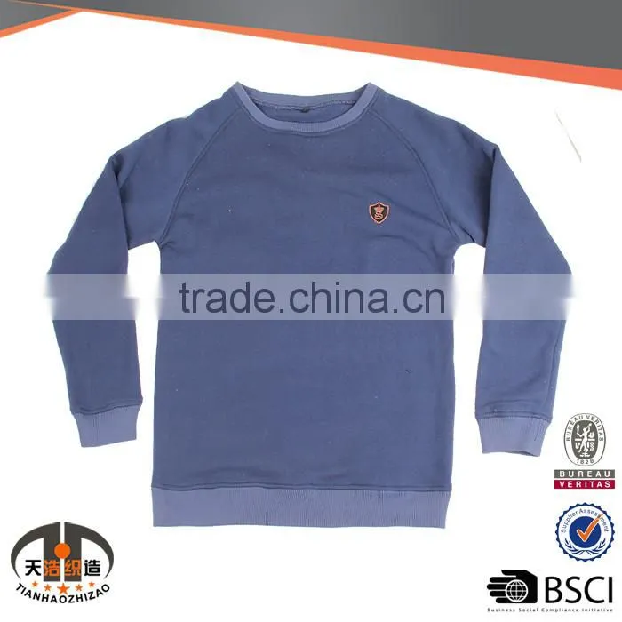 Latest Design Custom Embossed Blank Cotton Sweatshirt for Men without Hood