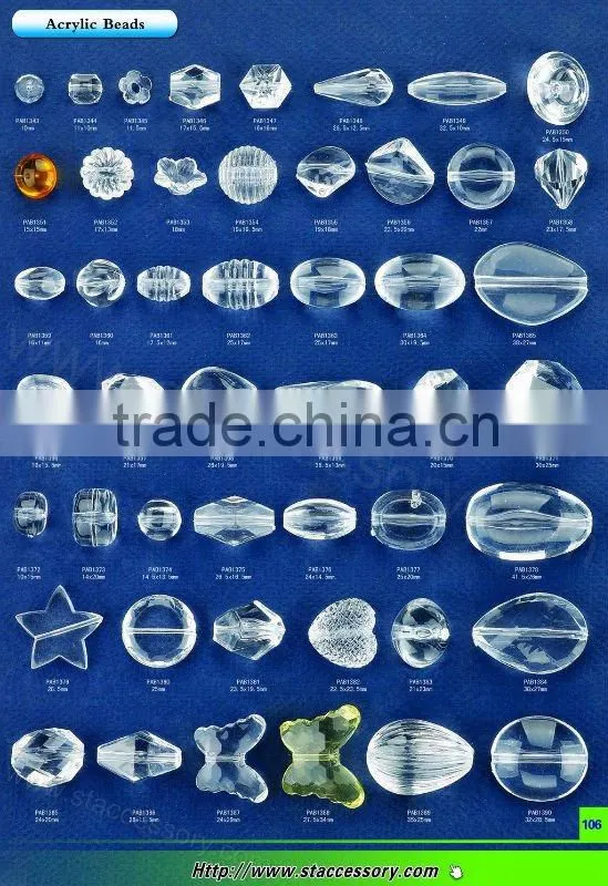 Acrylic bead for making bracelets and necklace