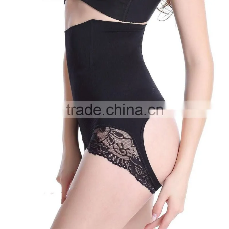 High Quality Open Hip Women Belly Shaper Briefs High Waist Tummy Slim Briefs