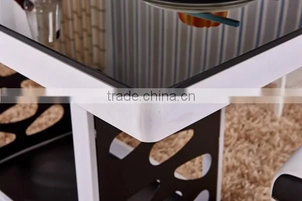tempered glass dining table 6 chairs set