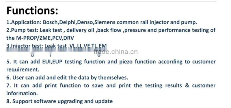 CRS100A Common rail injection pump test bench