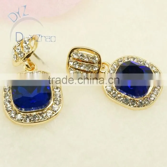 fashion jewelry set for women with clear stone/gold plate jewelry to buy
