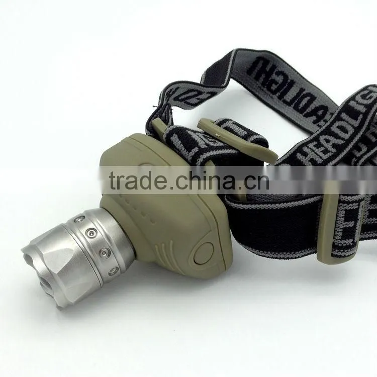 Poppas T27 powered by 3AAA batteries classic ZOOM camping headlamp led