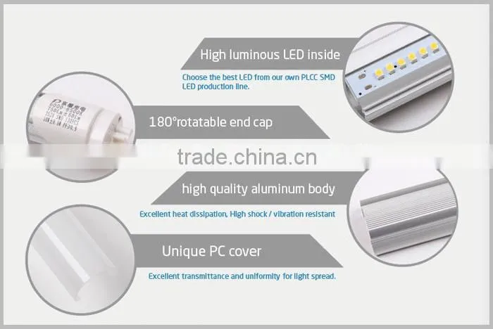 GU13 Plastic Cap 9W 12W 15W 18W 36W T5 T8 LED Tube Light