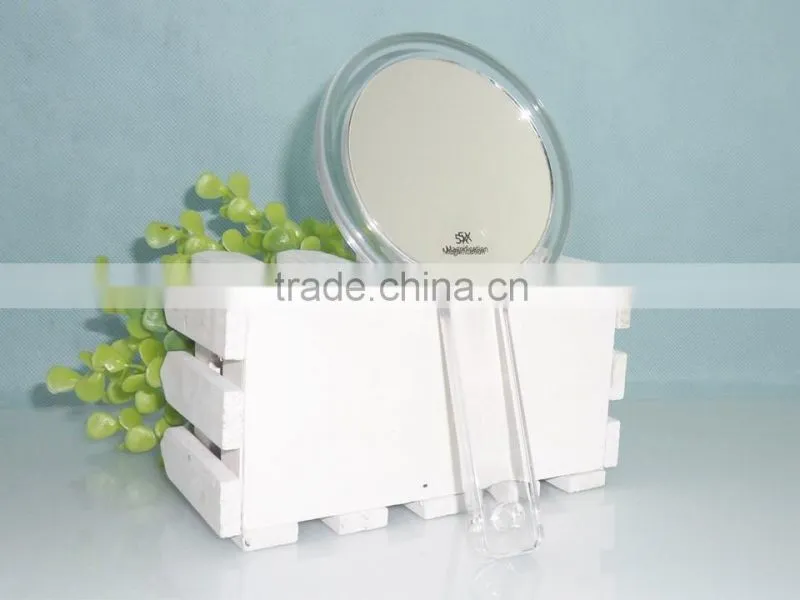 Handheld Mirror Plastic Double sided makeup mirror