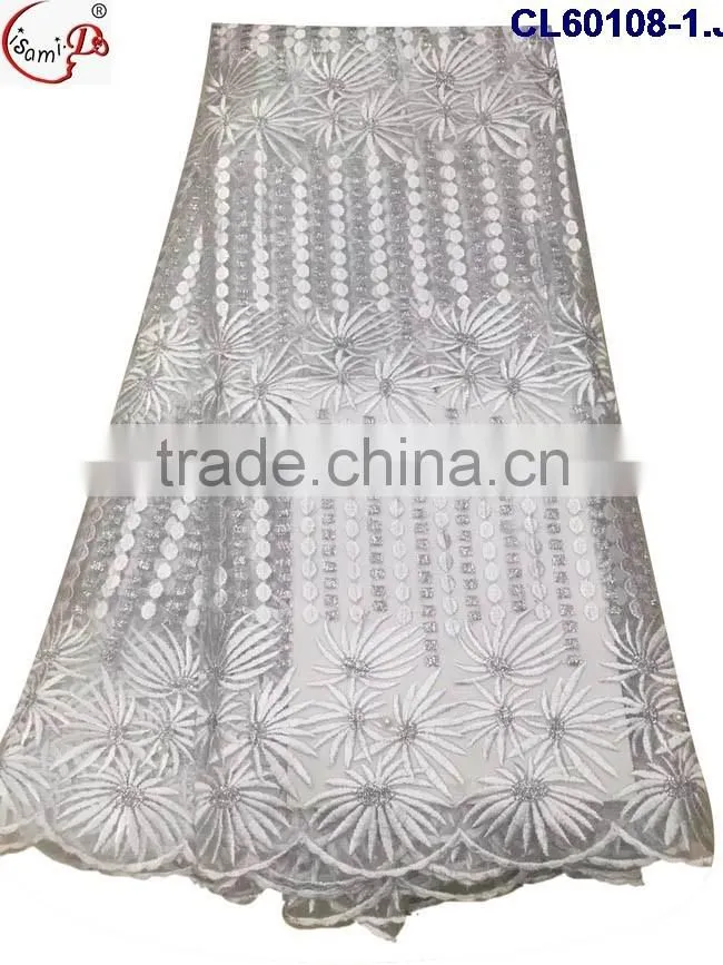 newest design ladies prettey cl60108 french lace with high quality low price UK lace fabric wholssale