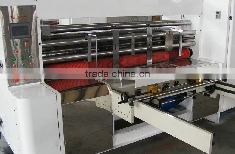 High efficiency die cutting creasing machine for corrugated paperboard