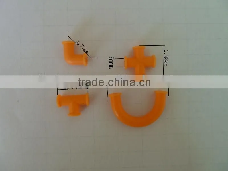 plastic DIY funny straw with connector for kids