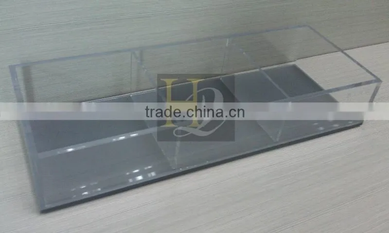 Good quality reception desk acrylic serving holder acrylic office holder with divider