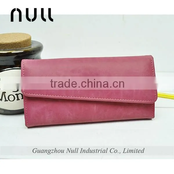 China supplier custom leather elegance wallets for young lady