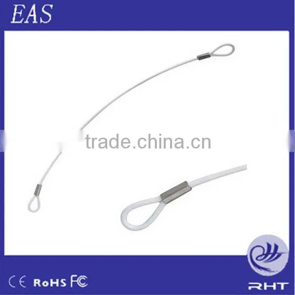 Double Loops Stainless Steel Lanyard,EAS Anti-theft Steel Lnayard 20CM Available