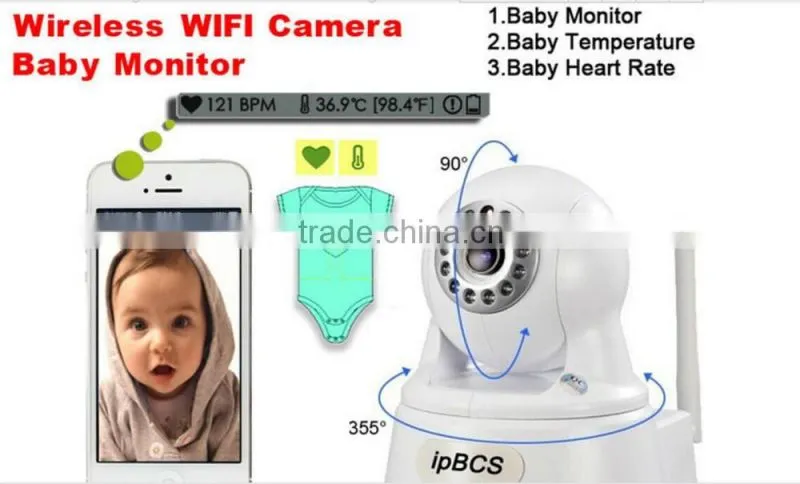 Newest baby monitor camera with functions of Baby Heart Rate and Temperature Monitoring