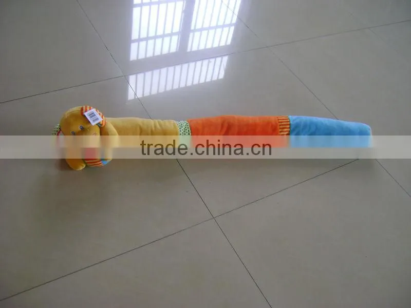 90*8cm beautiful promotional customized grey stuffed plush door stopper,door shield with embroidered "SWEET HOME" logo