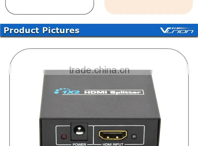 HDMI Splitter Amplifier 1 In to 2 Out Dual Display