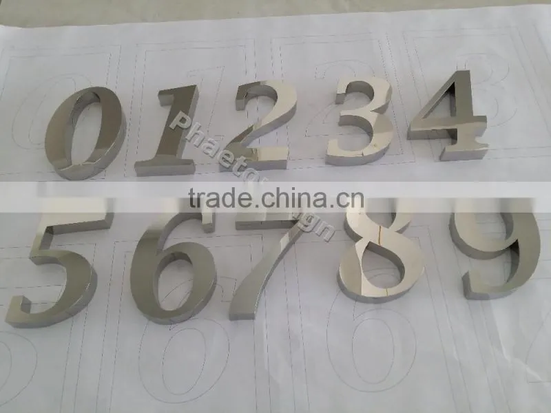 High quality anti-rust mirror polished 3d stainless steel letter sign