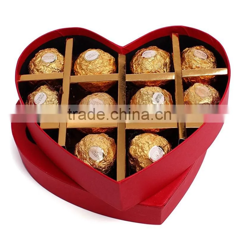 Valentine day's gift different types paper chocolate gift packaging box