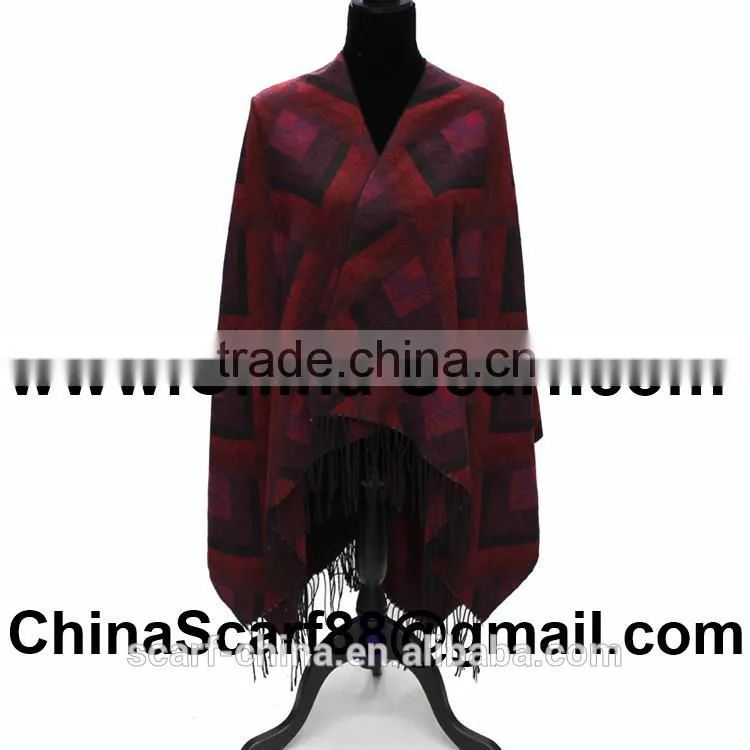 Wholesale fringed wool scarf