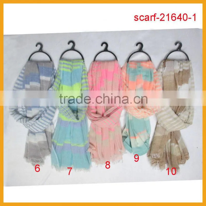 hot sale 100% acrylic stripe scarf
