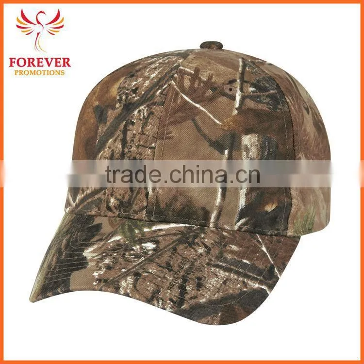 Custom Logo Print Camouflage Cotton Oak Tree Real Tree Baseball Cap Hat