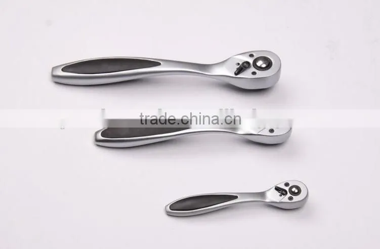 2015 NEW Chrome Vanadium 72Teeth Quick Release Curved Ratchet Handle Socket Wrench set