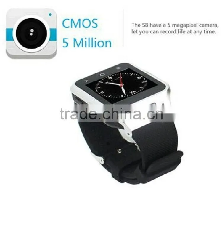 Original ZGPAX S8 MTK6572 android 4.4 Dual Core ROM 4GB+8GB 3G GPS WiFi wholesale china smart watches smart watch cheap