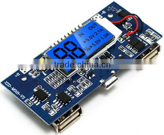 18650 Power Bank 5v usb charger circuit board Step Up Module 5V 1A 5V 2.1A double usb output supt 3.7V lithium battery ,polymer