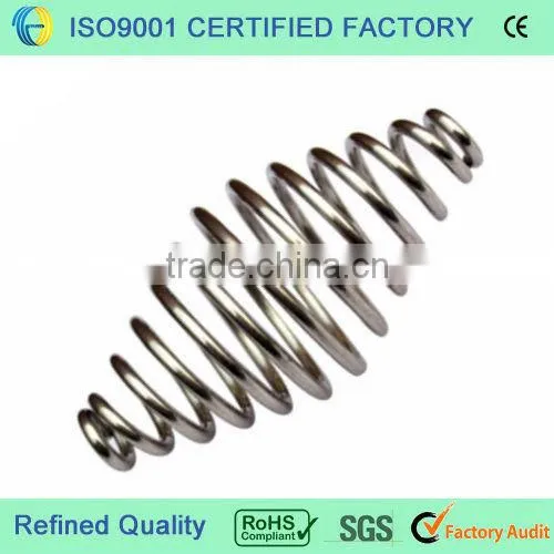 Stainless steel / chrome plated spring to form a cold handle for a hot door