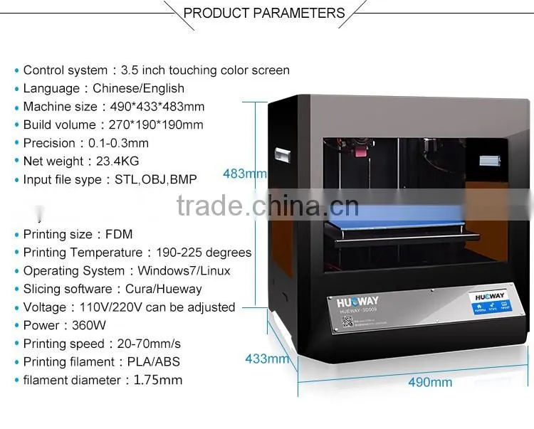 Rapid Prototyping Printer Usage And Digital Printer Type Rapid Prototyping 3D Printer With LED Display