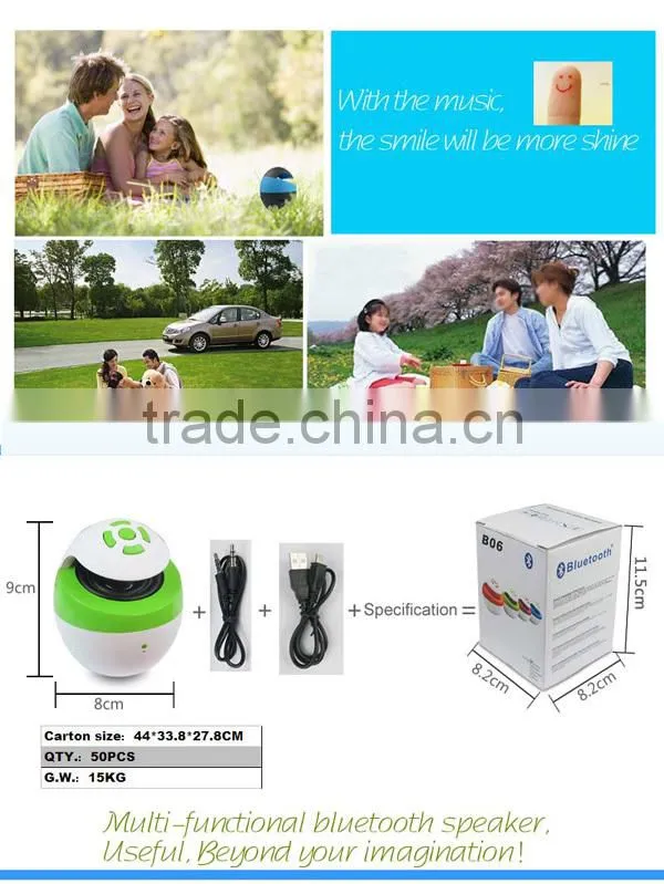 VMS-30 ISO9001 factory new gadgets 2014 car bluetooth speaker sound system