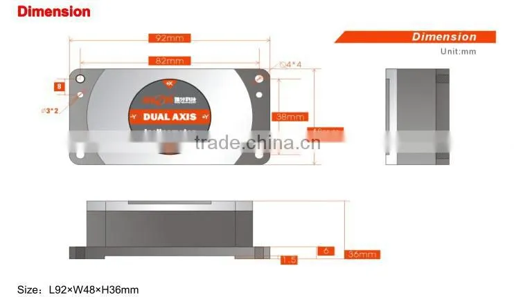 IP67 Protection High Frequency Current Sensor With 300Hz In Dual axis Measuring