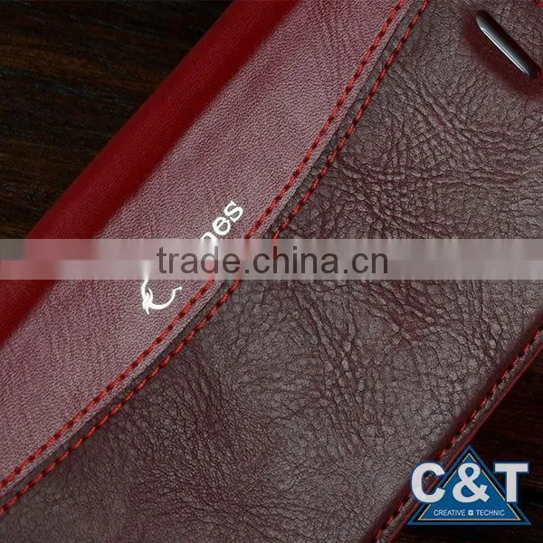 C&T Luxury pu leather wallet flip cover case for coolpad note3