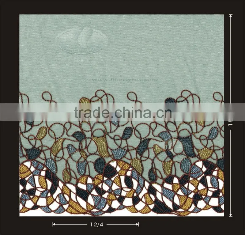 POLYESTER EMBROIDERY GEOMETRIC LACE/SWISS LACE