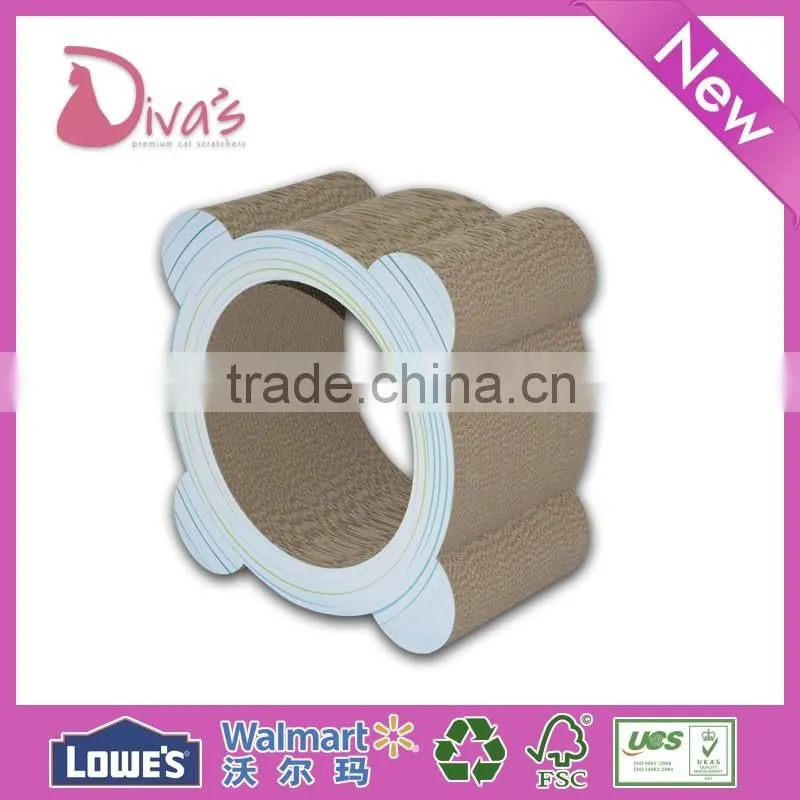 Circular Shape Corrugated Paper Cardboard Cat Scratcher Cat Scratching post