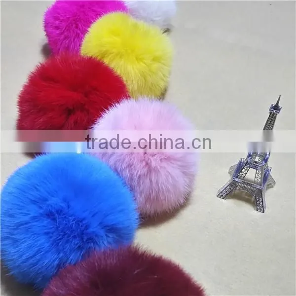 Customized Rabbit Fur ball Keychain