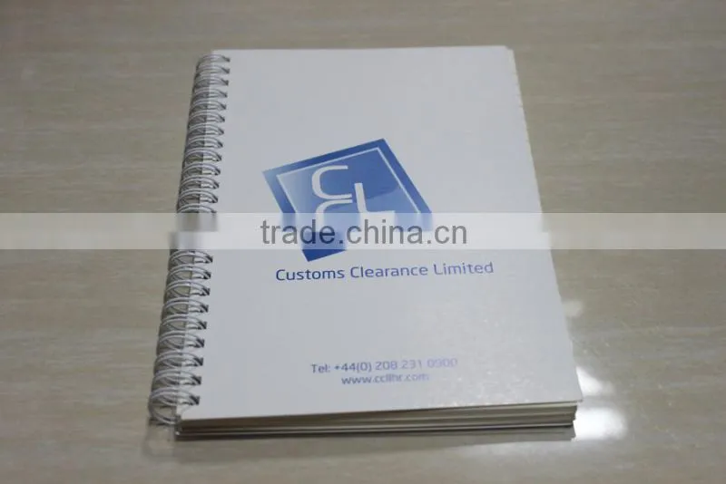 Custom printed debossed A5 spiral bound notebooks