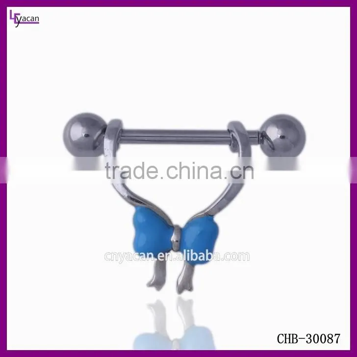 Industrial Strength Body Jewelry Bowknot Magnetic Nipple Piercings