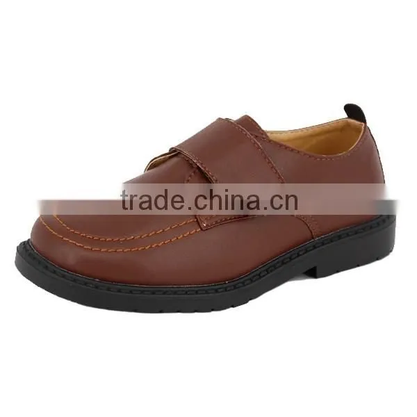 Bulk Wholesale Customized Wide Size Uniform Kids School Shoes Quality Boys Black Leather School Shoes for Student