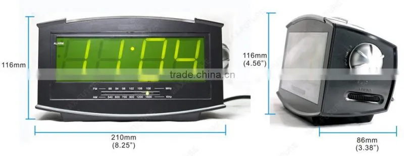 LED digital FM AM radio alarm clock , hotel table radio digital alarm clock