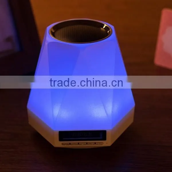 Alarm clock led bluetooth speaker for home decoration