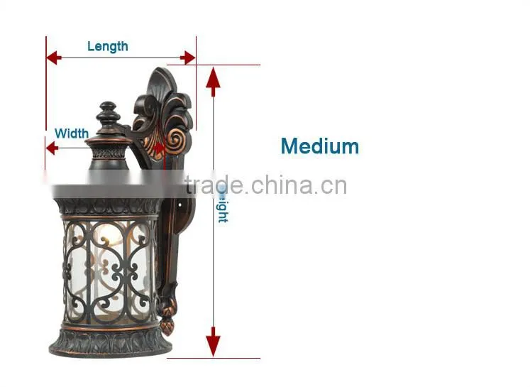 Unbreakable European outdoor wall light ,led waterproof wall light