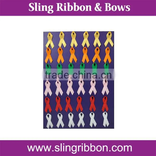 Wholesale Pink Ribbon with Golden Pin
