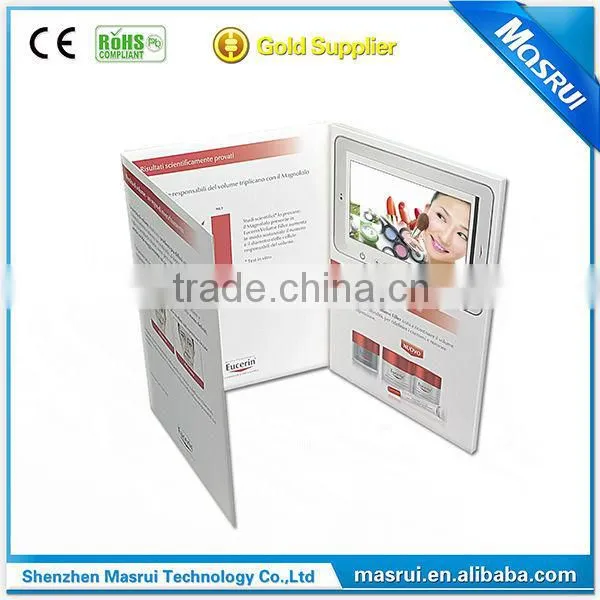 Hot Sale LCD Video Brochure / Video Greeting Card for Business Promotional