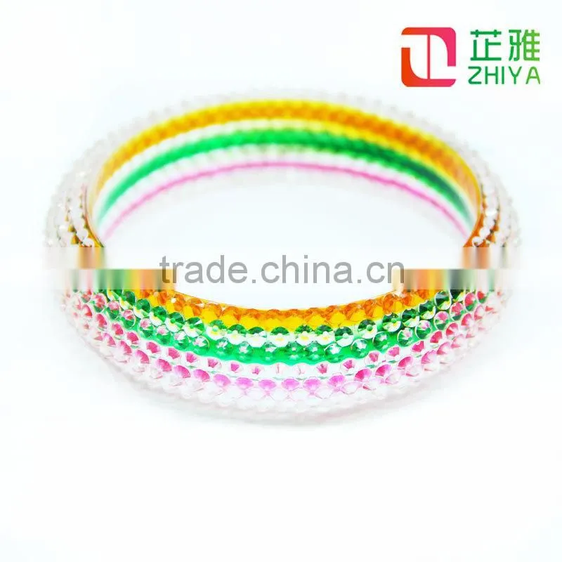 Hot Fashion 4/5/8 Rows Crystal Rhinestone Wedding Bridal Bracelet Bangle
