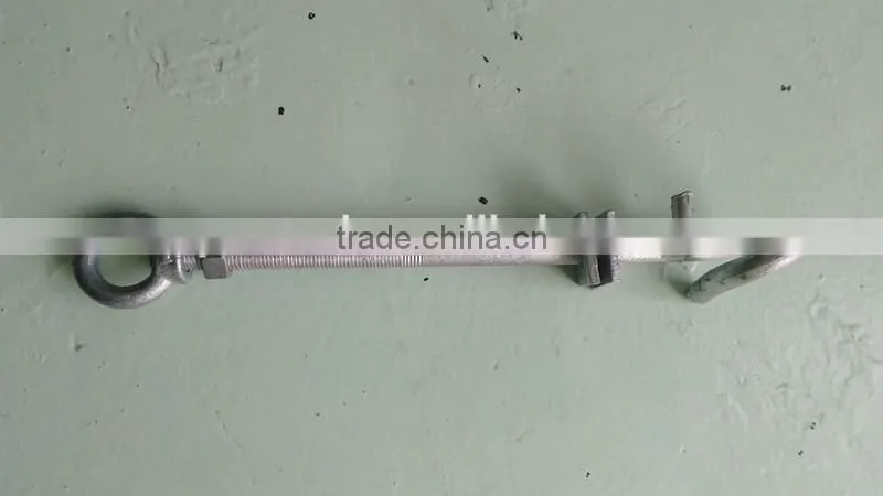 Bolt with O type extension nut for electric transmission line fittings