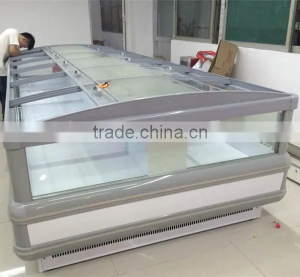 1.4m small size commercial supermarket display mini ice cream freezer